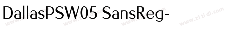 DallasPSW05 SansReg字体转换